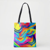 Lebhafter Abstrakter Farbfluss Tasche (Vorderseite)