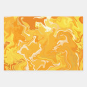 Lebhafter Abstrakter Fluss in Orange Geschenkpapier Set (Vorderseite)