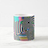 Lebhafter abstrakter Hintergrund. Farbiges Muster. Kaffeetasse (Mittel)