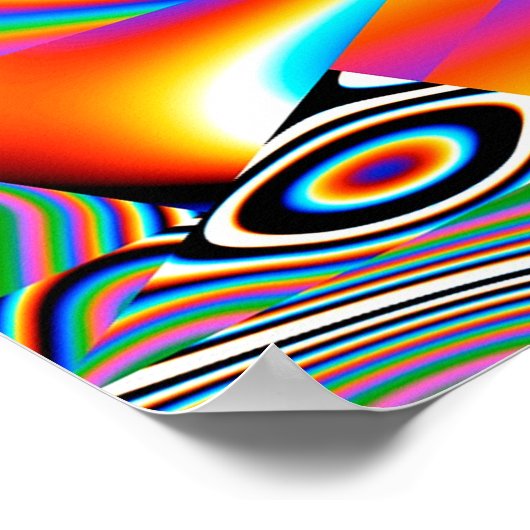 Lebhafter abstrakter Hintergrund. Farbiges Muster. Poster (Ecke)