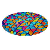 Lebhafter Abstrakter Leaf Burst Schneidebrett (Ecke)