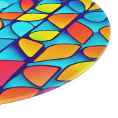 Lebhafter Abstrakter Leaf Burst Schneidebrett (Ecke)