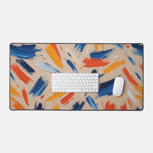 Lebhafter Abstrakter Pinselstrich Schreibtischunterlage (Tastatur & Maus)