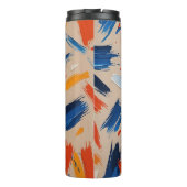 Lebhafter Abstrakter Pinselstrich Thermosbecher (Rückseite)