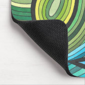 Lebhafter Abstrakter Regenbogenwirbel mit geschlif Mousepad (Ecke)
