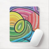 Lebhafter Abstrakter Regenbogenwirbel mit geschlif Mousepad (Mit Mouse)