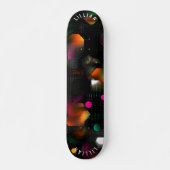 Lebhafter Abstrakter Skate Deck mit Neon und Halft Skateboard (Vorne)