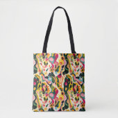 Lebhafter Abstrakter Swirl Gemustert Tasche (Vorderseite)