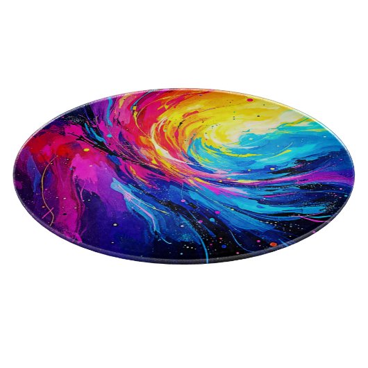 Lebhafter Abstrakter Swirl Schneidebrett (Ecke)