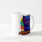 Lebhafter Affenpinscher Pop Kunstmuseum Monte San  Kaffeetasse (VorderseiteRechts)