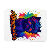 Lebhafter Affenpinscher Pop Kunstmuseum Monte San  Magnet (Horizontal)