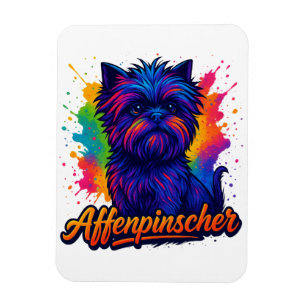 Lebhafter Affenpinscher Pop Kunstmuseum Monte San  Magnet