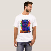 Lebhafter Affenpinscher Pop Kunstmuseum Monte San T-Shirt (Vorne ganz)