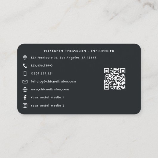 Lebhafter afrozentrischer Black Woman Salon Brandi Visitenkarte (Rückseite)