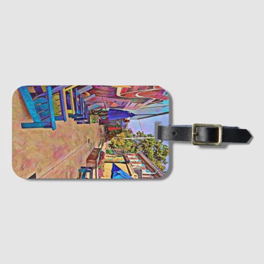 Lebhafter Alleyway Gepäcktag Gepäckanhänger (Vorderseite (Horizontal))
