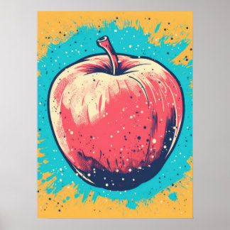 Lebhafter Apple Splash Poster