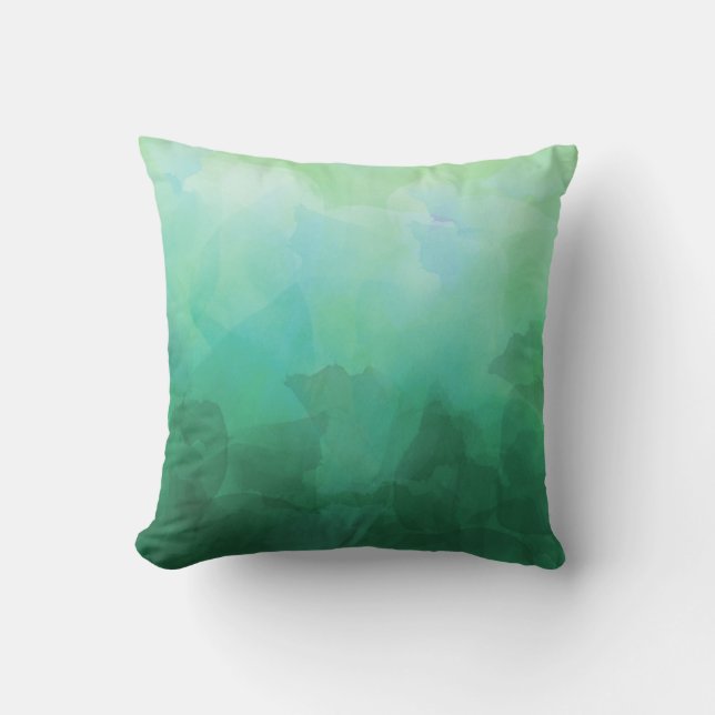 Lebhafter Aquamarine Aquamarine Hintergrund Kissen (Vorderseite)