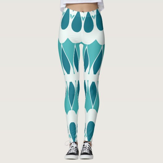 Lebhafter aquamariner Klassiker "Ratti_Creative_Ar Leggings (Vorderseite)