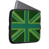 Lebhafter Aquamariner Union Jack Laptopschutzhülle (Vorne Rechts)