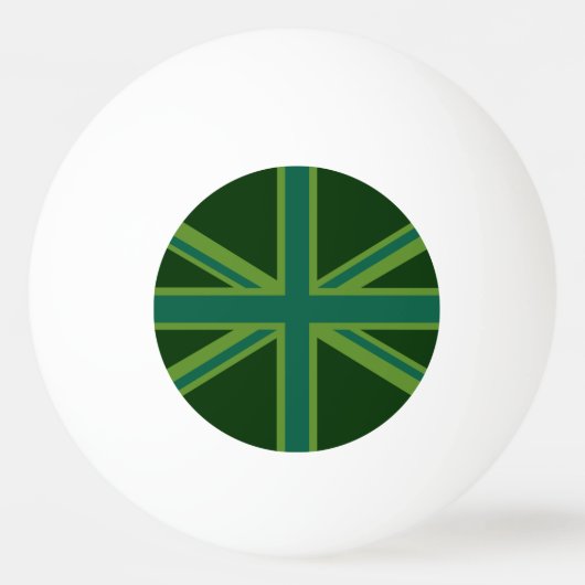 Lebhafter Aquamariner Union Jack Tischtennisball (Vorderseite)