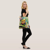 Lebhafter Aquarellfrosch Tasche (Am Model)