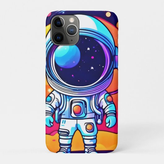 Lebhafter Astronaut in kosmischer Kunst Case-Mate iPhone Hülle (Rückseite)