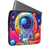 Lebhafter Astronaut in kosmischer Kunst Laptopschutzhülle (Vorne Rechts)