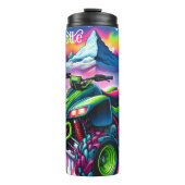 Lebhafter ATV: Psychedelische Bergfahrt Thermosbecher (Vorderseite)