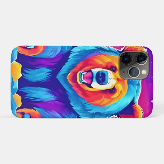 Lebhafter Bär im Schnee Case-Mate iPhone Hülle (Rückseite (Horizontal))