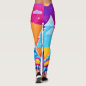 Lebhafter Bär im Schnee Leggings (Rückseite)