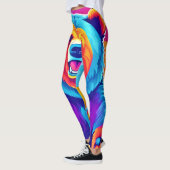 Lebhafter Bär im Schnee Leggings (Links)