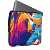 Lebhafter Bär, Moonlit-Szene Laptopschutzhülle (Vorne Rechts)