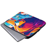 Lebhafter Bär, Moonlit-Szene Laptopschutzhülle (Vorne Knopf)