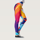 Lebhafter Bär, Moonlit-Szene Leggings (Rechts)