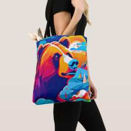 Lebhafter Bär, Moonlit-Szene Tasche