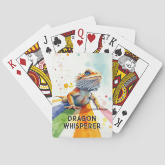 Lebhafter Bartdrachen Kunst, Dichtung und Musik Spielkarten