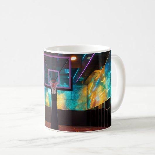 Lebhafter Basketball Kaffeetasse (VorderseiteRechts)