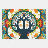 Lebhafter Baum der Sammlung des Lebens Geschenkpapier Set (Vorderseite)