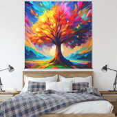 Lebhafter Baum Leinwanddruck (Insitu (Schlafzimmer))