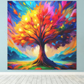 Lebhafter Baum Leinwanddruck (Insitu (Holzboden))