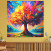 Lebhafter Baum Leinwanddruck (Insitu (Wohnzimmer))