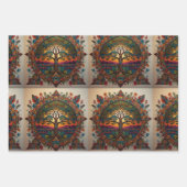 Lebhafter Baum - Mystische Fusion Geschenkpapier Set (Vorderseite 2)