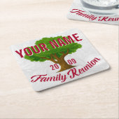 Lebhafter Baum-personalisiertes Rechteckiger Pappuntersetzer (angewinkelt)