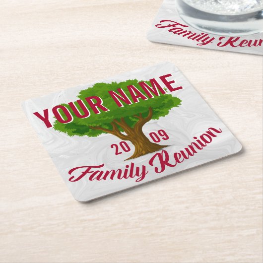 Lebhafter Baum-personalisiertes Rechteckiger Pappuntersetzer (angewinkelt)