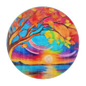 Lebhafter Baum Schneidebrett (Vorderseite)