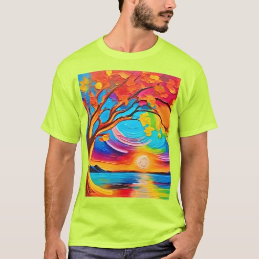 Lebhafter Baum T-Shirt (Vorderseite)