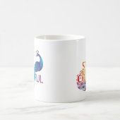 Lebhafter "Bleibe Colorful" Peacock Motivierend Kaffeetasse (Mittel)
