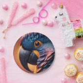 Lebhafter Blick: Makroporträt eines farbenfrohen P Pappteller (Party)