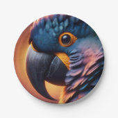 Lebhafter Blick: Makroporträt eines farbenfrohen P Pappteller (Vorderseite)