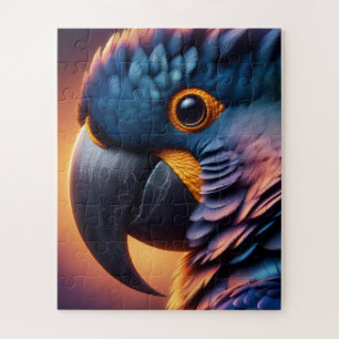 Lebhafter Blick: Makroporträt eines farbenfrohen P Puzzle